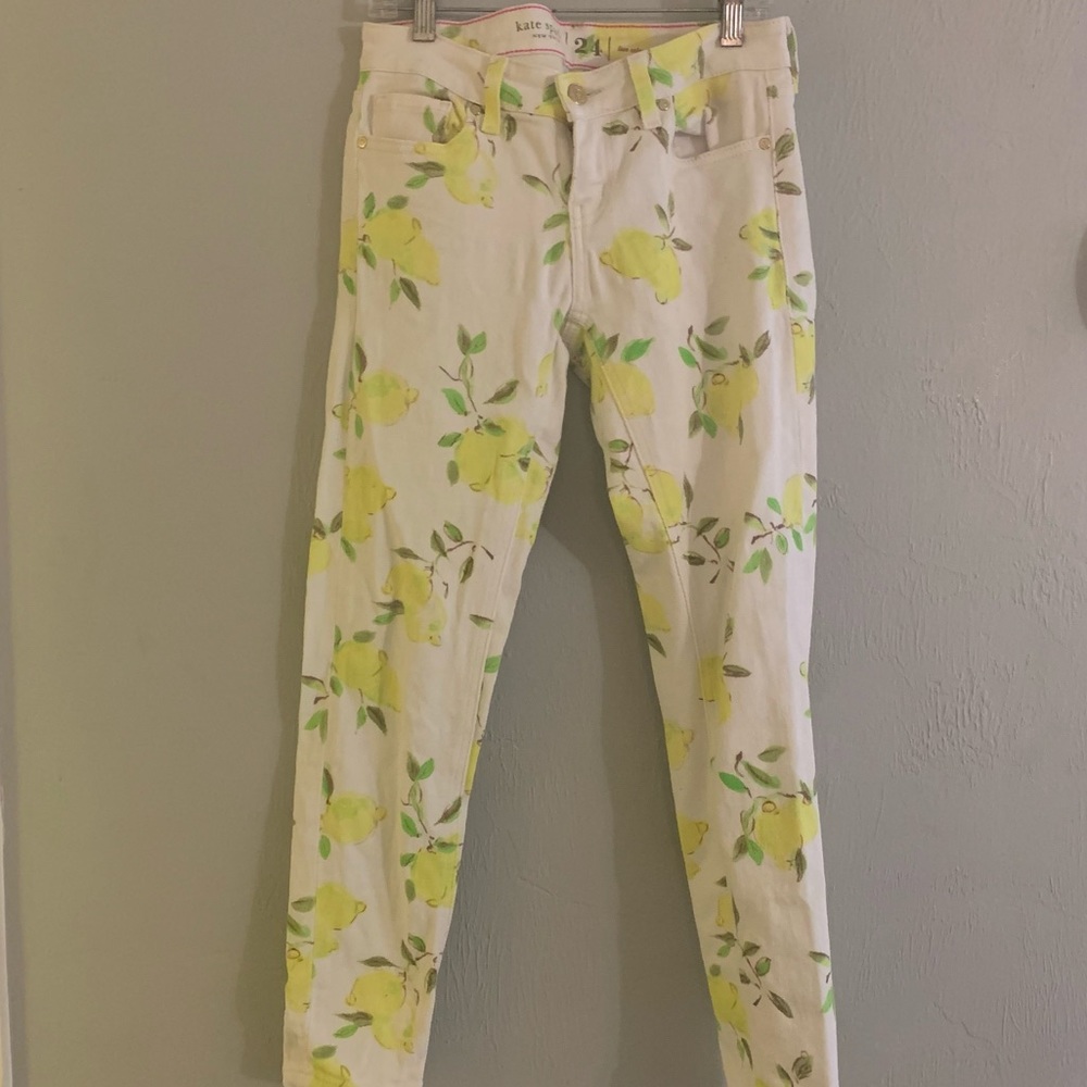 Kate Spade white lemon jeans